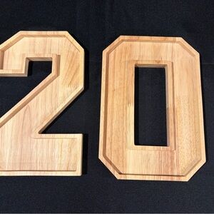 Wooden Number 20 Decorative Piece